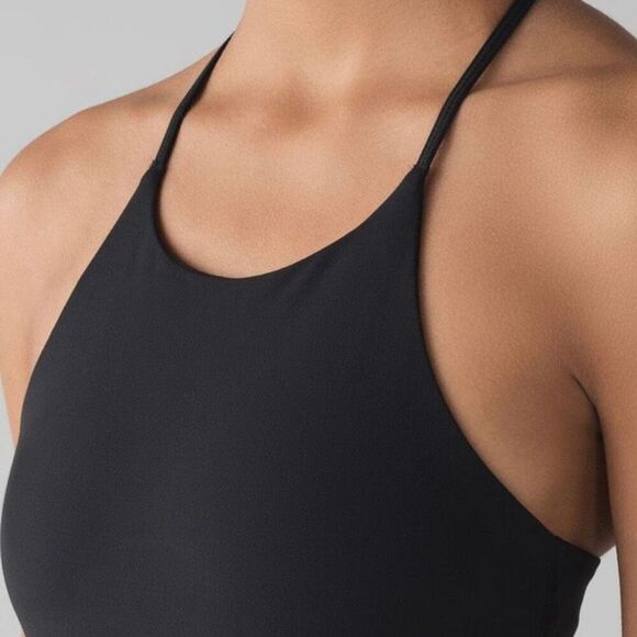 Lululemon Sun Setter Tank Black Size 10 Stretch Yoga style W1AKQS - Picture 3 of 5